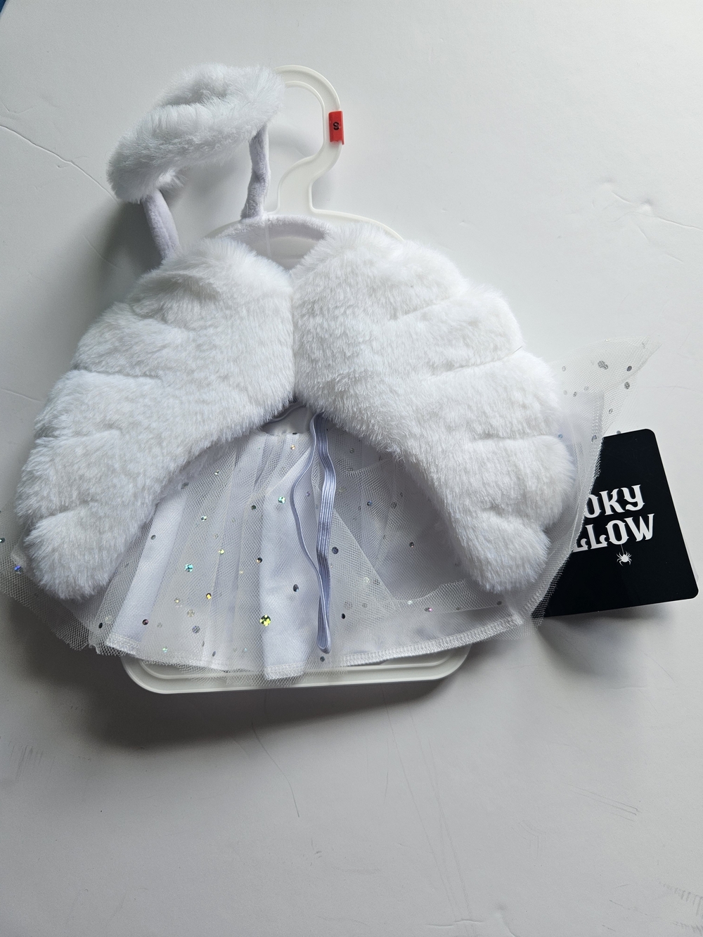 White Angel Wings and Halo Dress-Up Set for Dogs